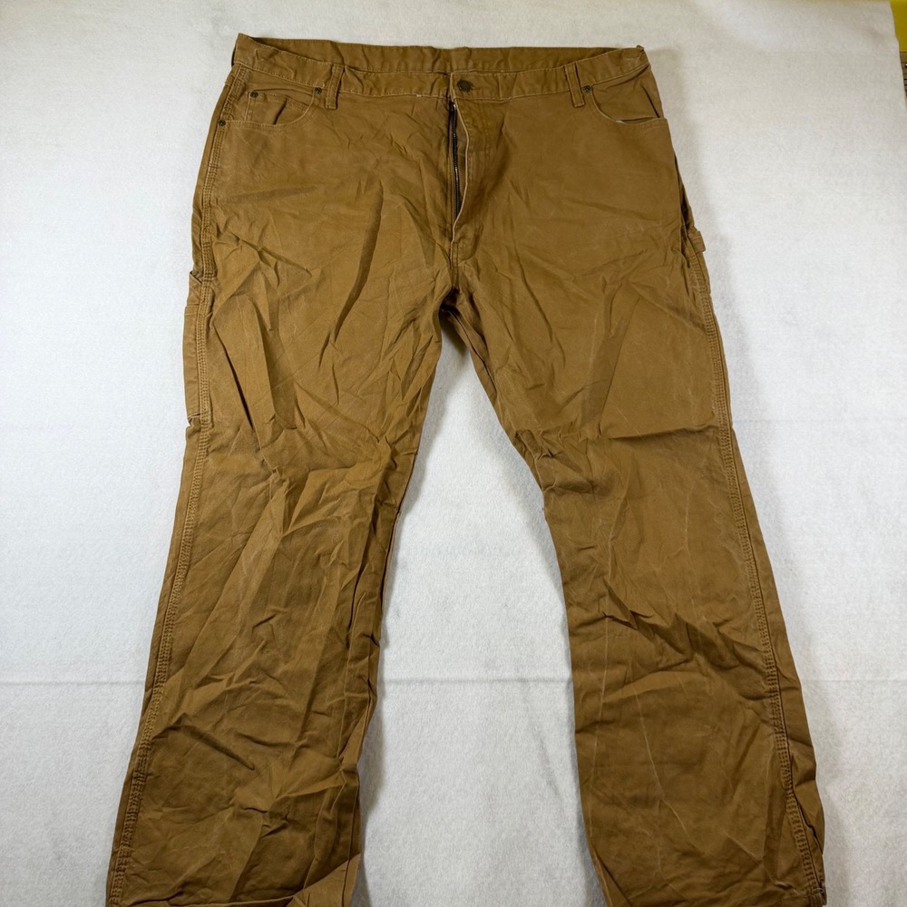 Dickies Mens Brown Carpenter Utility Work Pants 42x30‎ Duck Canvas Straight Leg - Picture 3 of 5